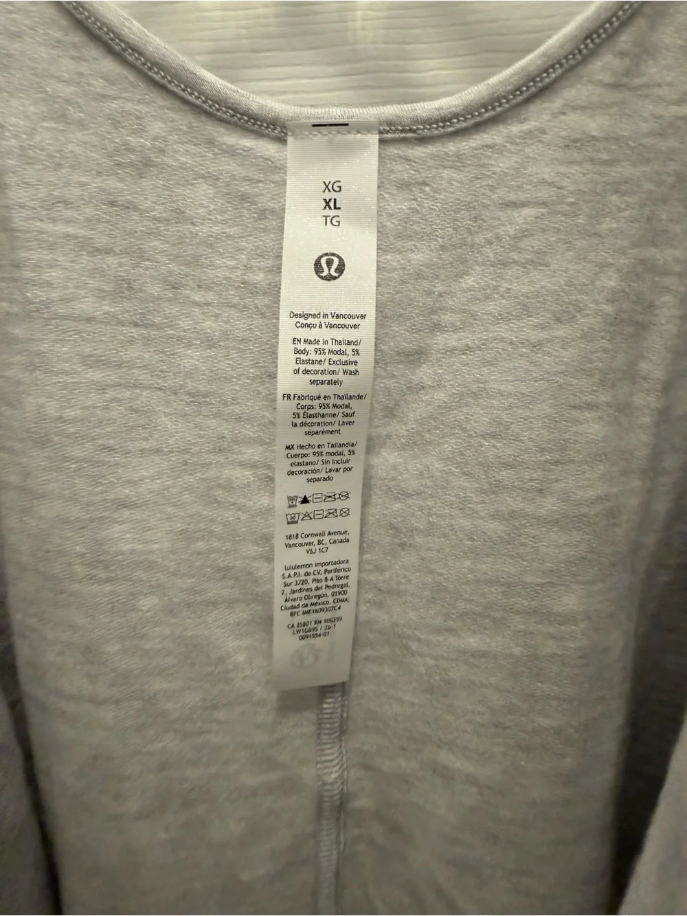 Lululemon BeCalm V-Neck Tank Heathered Grey
